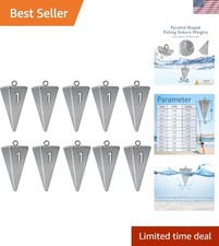 Durable Lead Pyramid Sinkers - Effortless Bait Stabilization for Surf Fishing