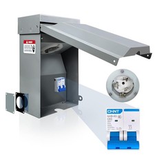 50 Amp Generator Power Inlet Box with Breaker...
