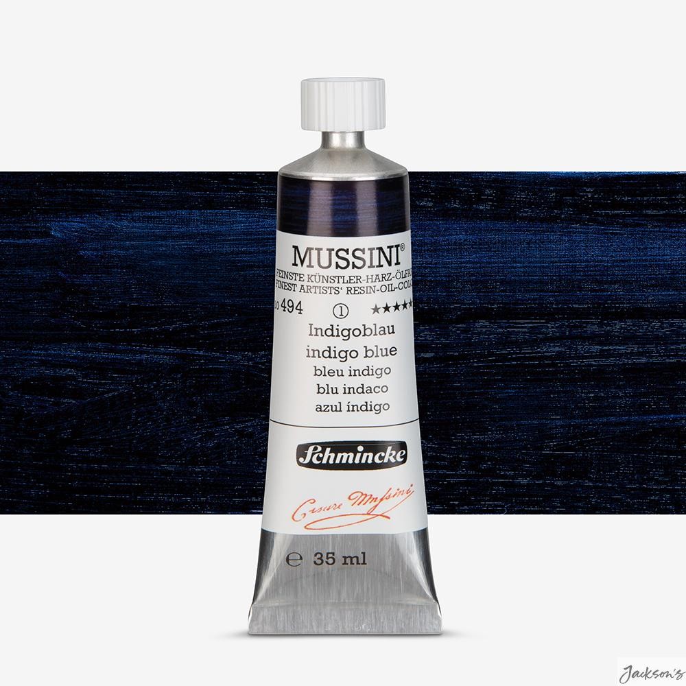 Schmincke Mussini Oil Paint Natural Resin 35ml Indigo Hue Artist Colour