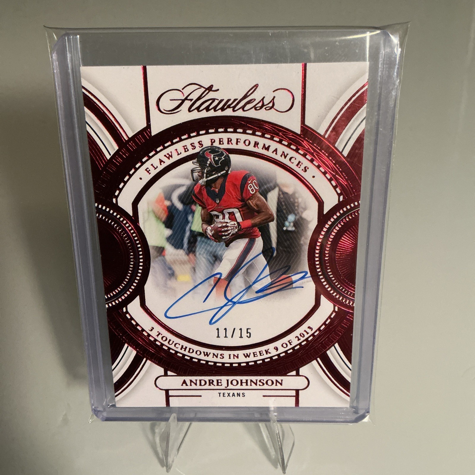 Andre Johnson 2025 Panini Flawless 2023 Football Performances Ruby Texans 11/15