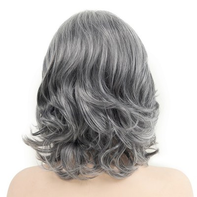 Highlight Short Curly Wig Fluffy Natural Full Head Wig for African Women