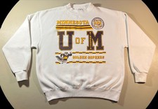 Vintage Galt Sand University of Minnesota Golden Gophers Sweatshirt, USA Made XL