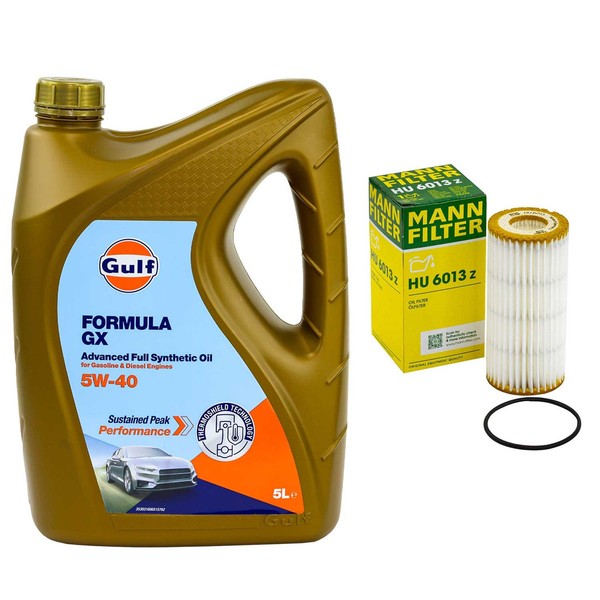 MotoröL Set Gulf Formula GX 5W-40 5 Liter + ÖLfilter FüR Audi A5 A6 A7 Q5 A4 1.8-image