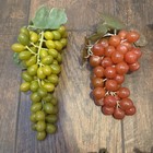 Vtg Artificial Grape Bunches Decorative Lifelike Rubber Assorted Colors Lot Of 9 — photo 2