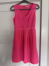 Madewell Coral Pink Orange Sleeveless Silk Open Back V-Neck Dress Size 2 Elastic