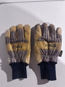 KINCO 1927KW Lined Premium Grain Pigskin Palm Work Gloves - Knit Wrist -Heatkeep