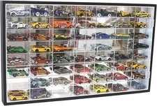 DisplayGifts 1/64 Scale Toy Cars Die-cast Hot Wheels Display Case Multi Color