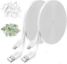 2Pack 20FT Power Extension Cable,Charging Power Cord for Security Camera,Blink M
