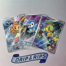 Pokemon MEP 040 041 042 Turtwig Chimchar Piplup Sinnoh First Partner Starter Set