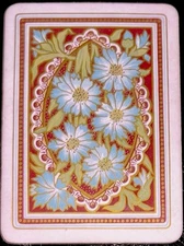 EW534 Swap Playing Cards 1 OLD WIDE ENGLISH PATTERNS SCROLLS FLOWERS