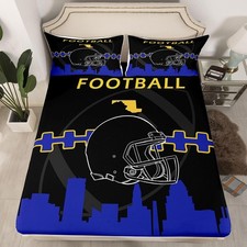 Boys Football Bed Sheets Full Set, Football  Rugby Bedding with 2 Pillowcase...