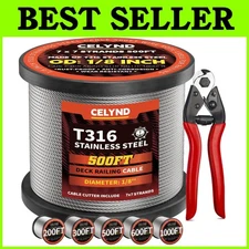 1/8" Wire Rope Cable - 500ft Marine Grade