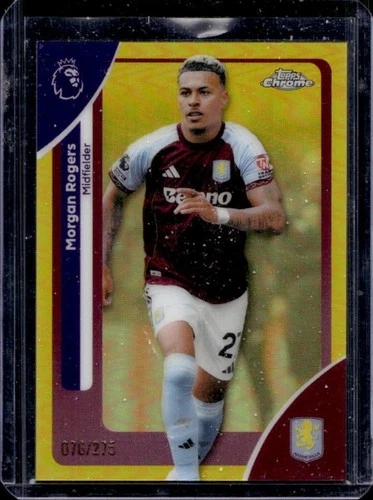 2026 Topps Chrome Premier League Morgan Rogers Yellow Refractor #/275