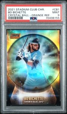 2021 Stadium Club Chrome Crystal Ball #CB1 Bo Bichette Orange /25 PSA 9