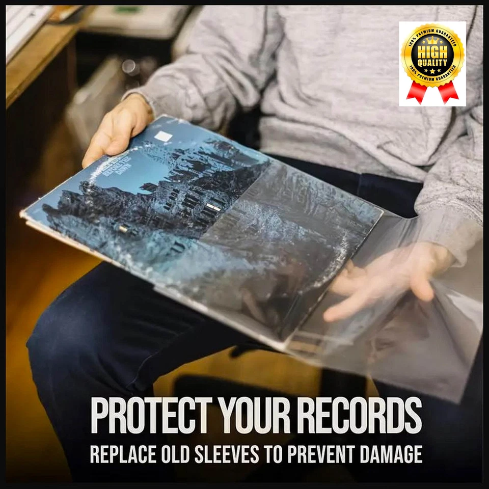 12 inch Record Sleeves Outer LP Plastic Vinyl Covers 12" Gatefold Albums Singles - Image 2 of 4