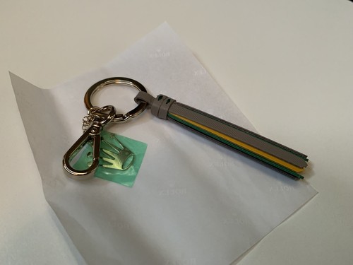 Rolex Key Chain Grey Green Yellow Keyring Logo - Afbeelding 7 van 9