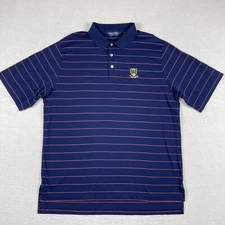 Ralph Lauren Polo Shirt Mens XL Blue Pima Cotton Pine Valley Golf Travel Work