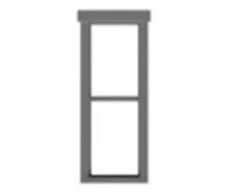 Tichy Train Group 8251 HO Scale 1/1 Double Hung Window with Fancy Top Trim #2 (1