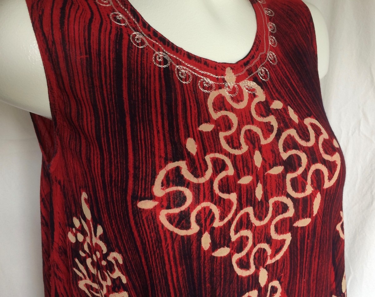 slim fit dress slacks Polynesian Paradise Sweetheart Swing Dress L