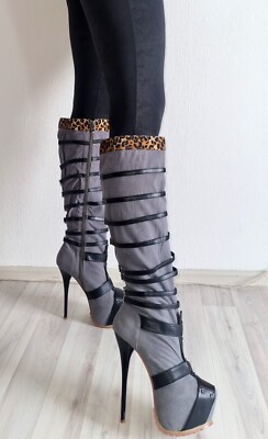 Extreme High Plateau Stiefel, Valentino Giaro, Limited Edition, Sexy, Fetisch 
