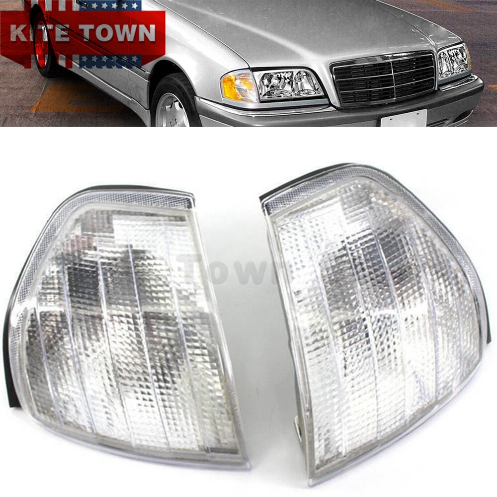 New Pair Of Corner Lights Turn Signal Lamps For Benz C Class W202