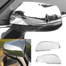 Chrome ABS Rear View Side Door Mirrors Trim Cover For Toyota Highlander 20-2023