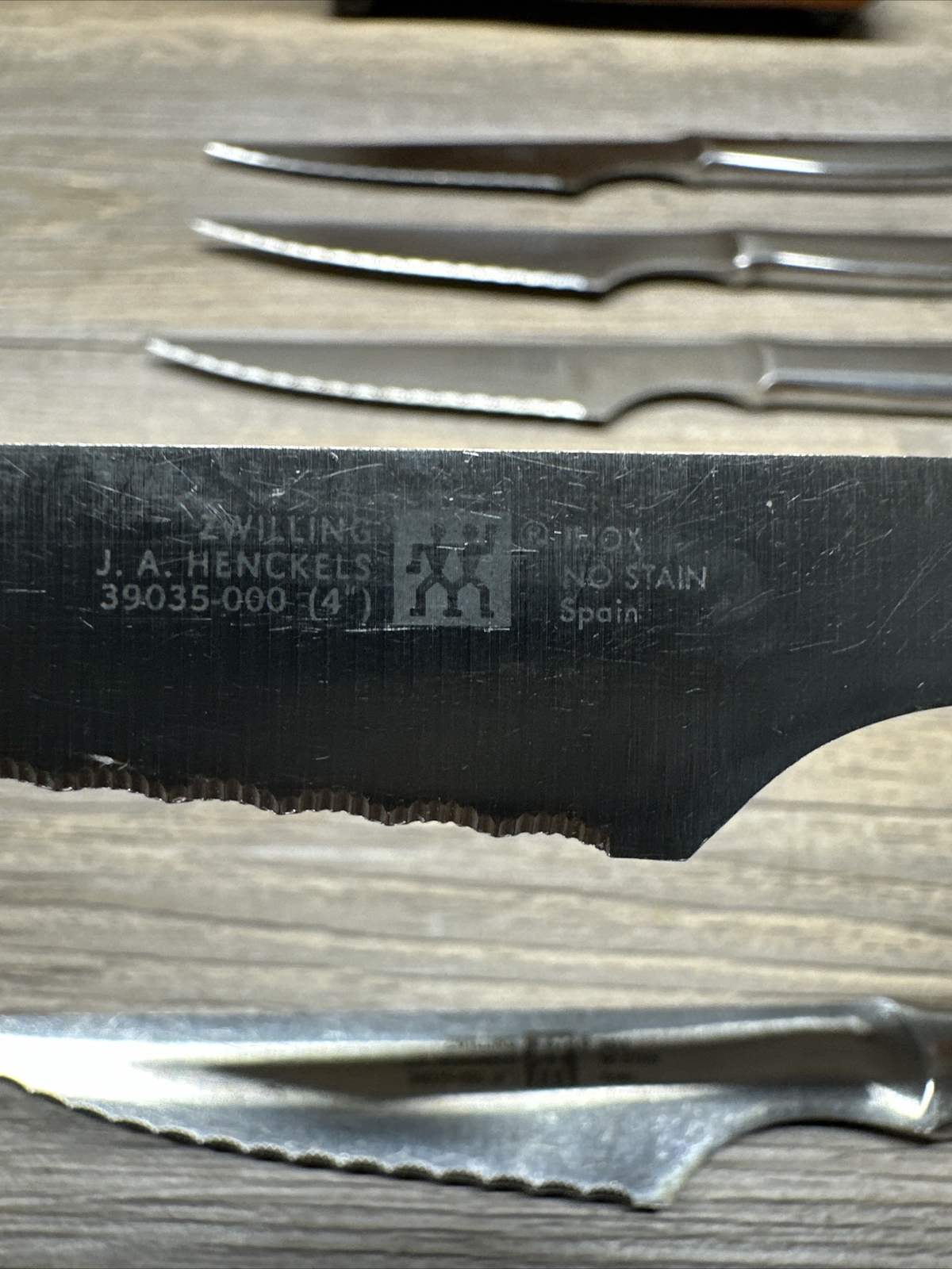 Zwilling J.A. Henckels Twin Stainless Serrated Steak Knives 39035000 Spain 6 eBay