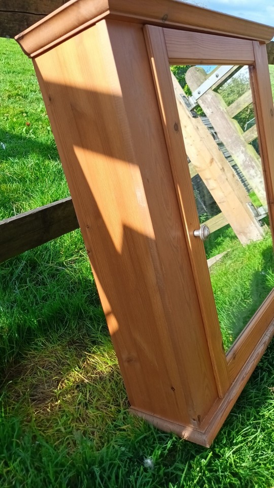 Ikea Wooden Bathroom / Wall Storage Cupboard With Mirror eBay