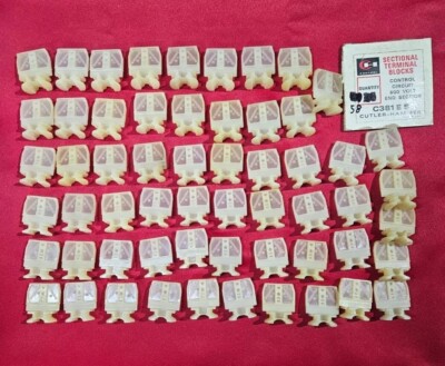 Cutler-Hammer C381 ES End Section Terminal Blocks 600V, USA Made - Lot of 58