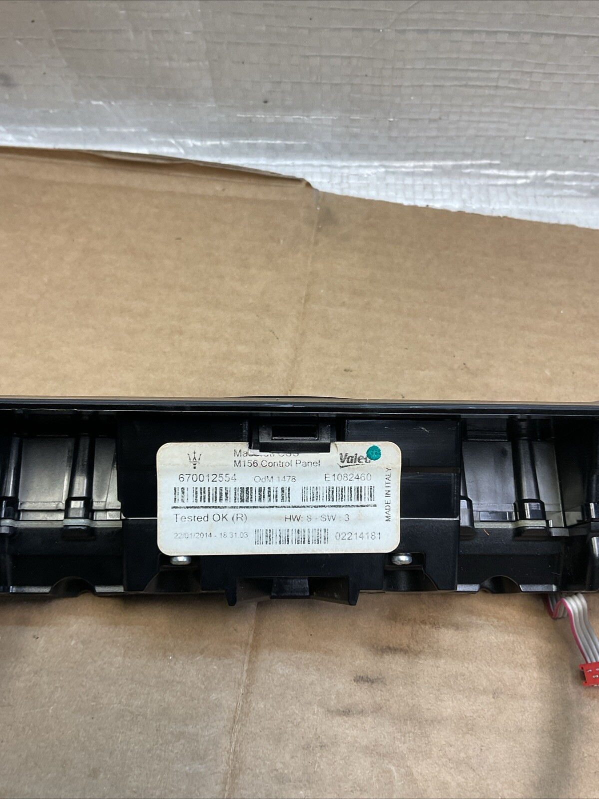 DASH A/C CLIMATE CONTROL SWITCH OEM 670012554 MASERATI QUATTROPORTE 2014 - 2016