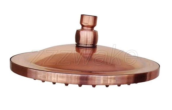8 inch Round Antique Red Copper Rain Shower Head Rainfall Bathroom Shower Head