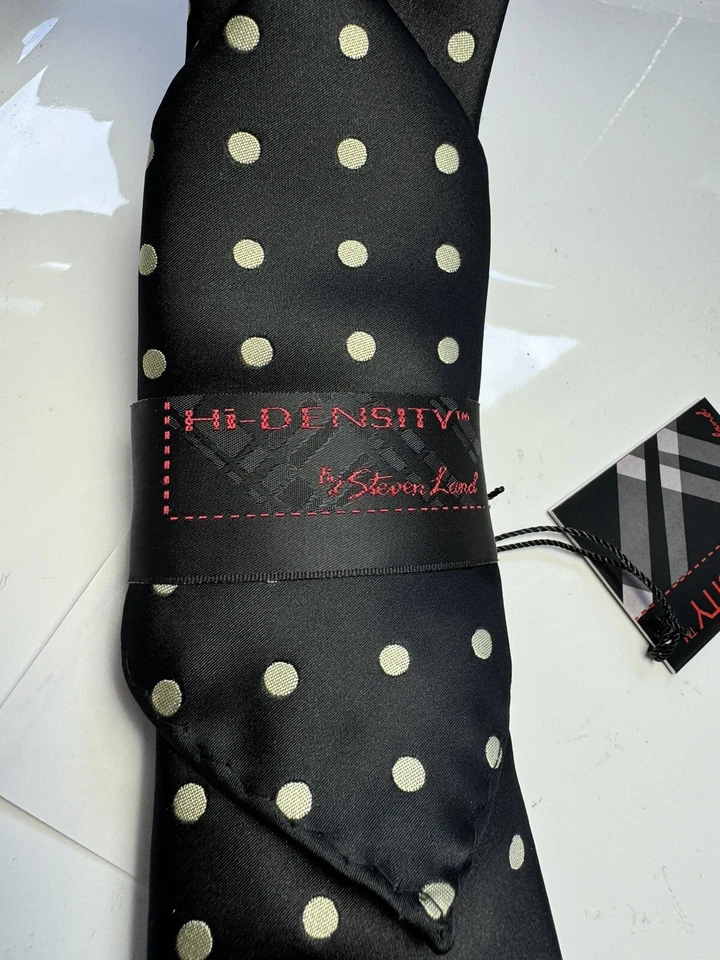 NWT Polka Dots Neck Tie & Hanky Steven Land – NEW Collection Hi-DENSITY - Image 2 of 4