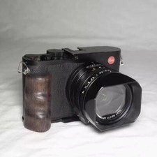 Handmade Wood L Handle Hand Grip w/Aluminium Plate Base For Leica Q1 Q2 Camera