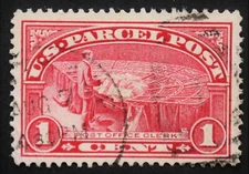 U.S. Used Stamp Scott #Q1 1c Parcel Post, XF Jumbo. Lovely CDS Cancel. A Gem! 