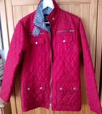 Urban Diva Modern & On Trend Cerise Quilted Jacket Without Belt. Size Large