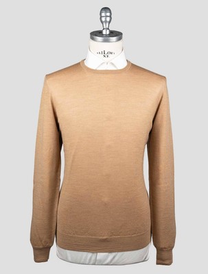Gran Sasso Brown Virgin Wool Sweater Crewneck G2S47 Man