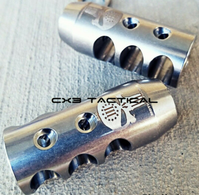 Stainless Steel Muzzle Brake For .223 5.56 Compensator Comp 1/2x28 TPI Punisher