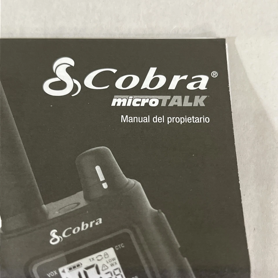 Cobra RX380 Walkie Talkie Spanish Espanol Manual Del Propietario Radio - Image 3 of 4