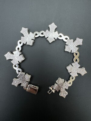 MOISSANITE Real Heavy 24mm 3D Gothic Cross Link Hip Hop MOISSANITE Real Heavy 24mm 3D Gothic Cross Link Hip Hop