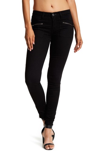 Joie Jeans The Moto Skinny Pants Black 