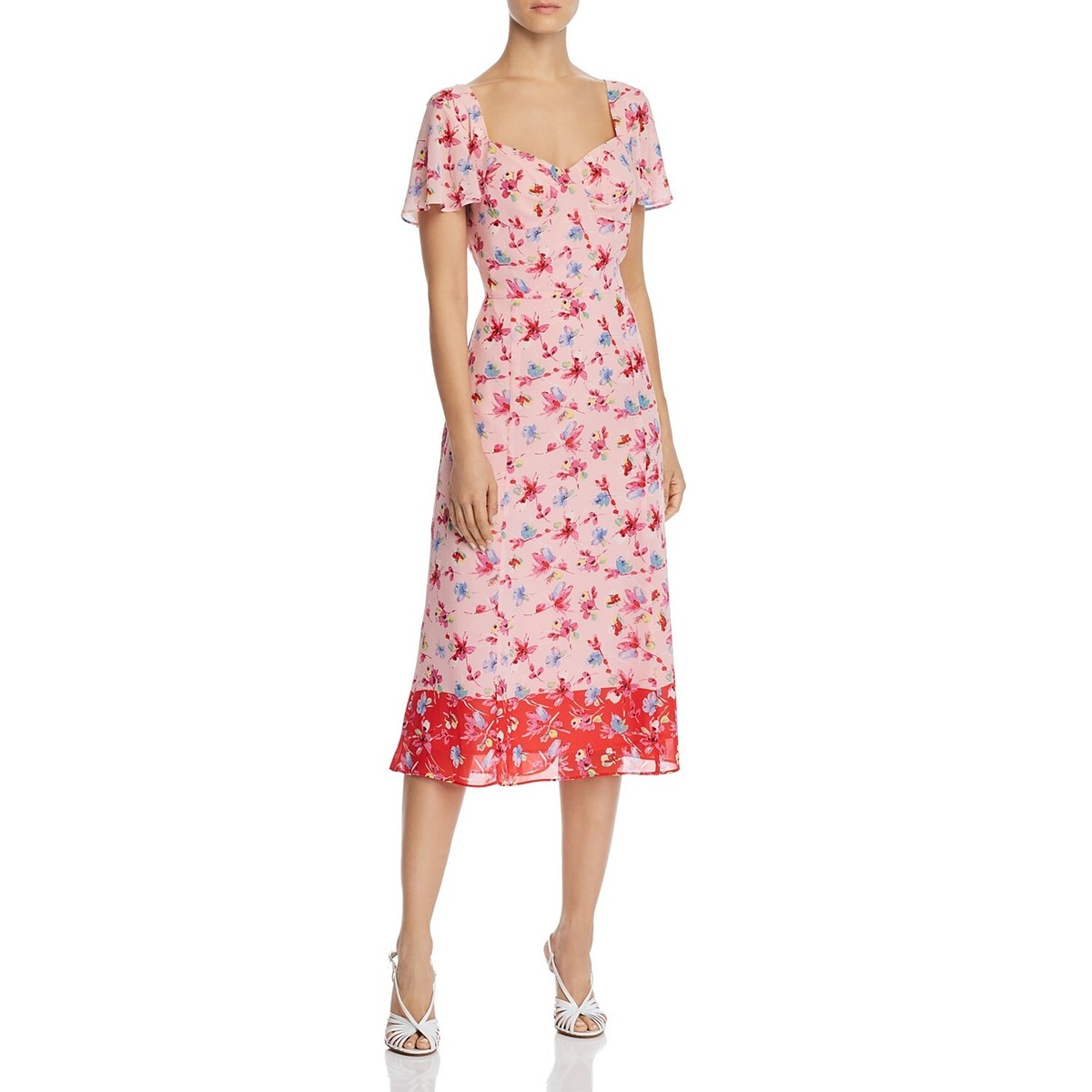 nanette lepore pink floral dress NWT Womens Size 12 Nanette Nanette Lepore Pink Floral Sweetheart Dress NEW
