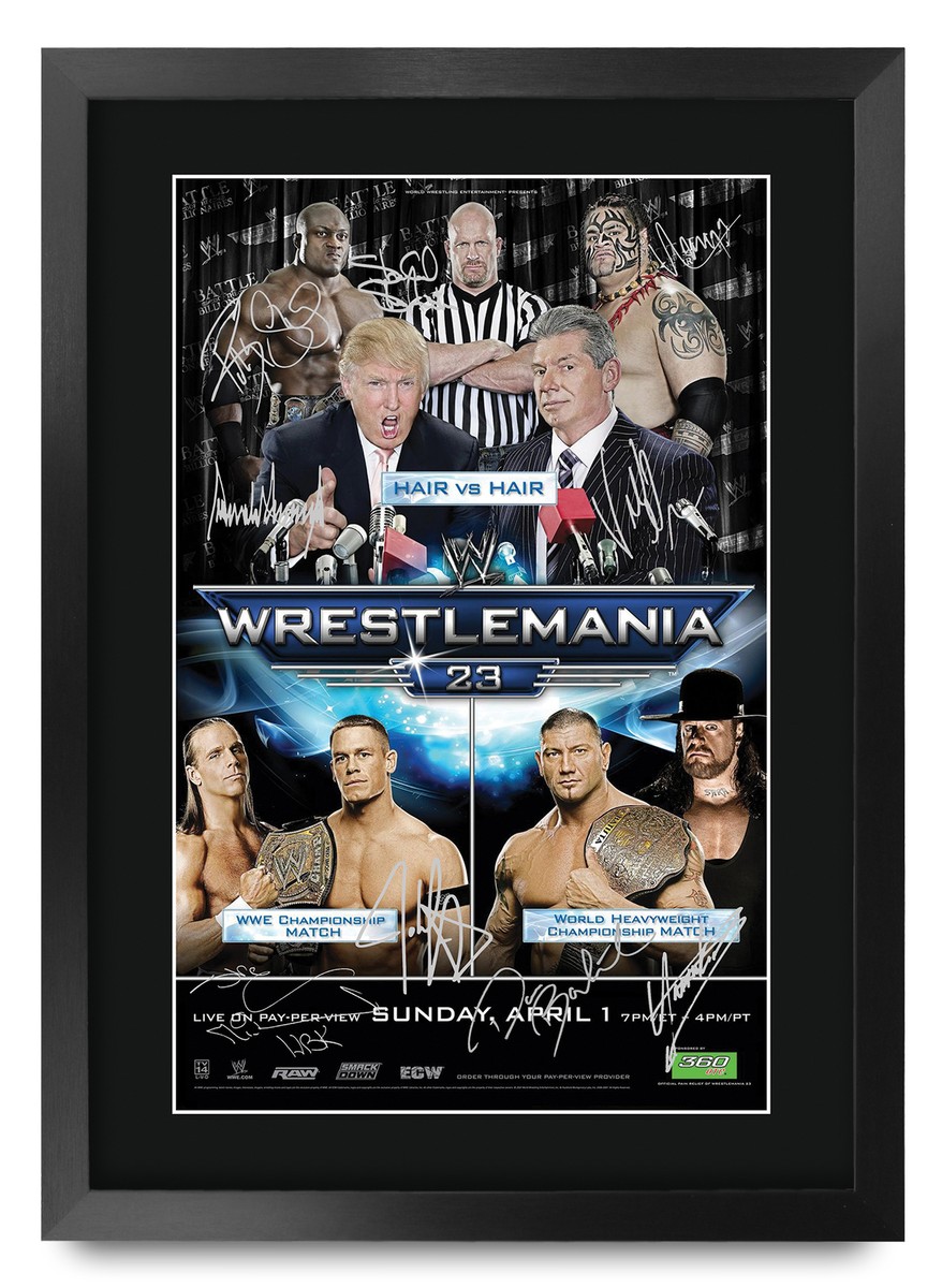 WrestleMania 23 Programme WWF WWE Wrestling Fan Gifts A3 Poster