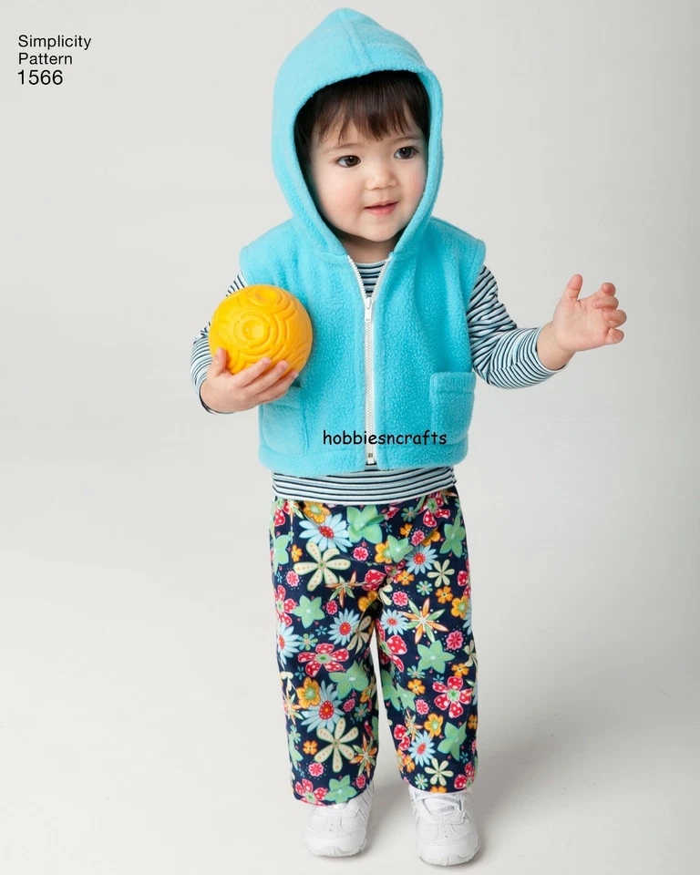 SIMPLICITY 1566A BABIES SEPARATES Sewing Pattern Sizes XXS - L (7lbs - 24lbs) - Image 3 of 4