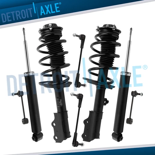 Front Struts Rear Shocks Sway Bars for 2018-2021 Chevy Traverse Buick Enclave