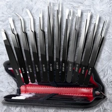 Antonki Tweezers Precision Tweezers Set Craft Tweezer Kit Soldering Tweezers ...