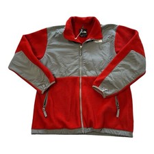 The North Face Fleece Full Zip Jacket Boy's XL Red and Gray