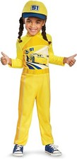 Toddler Little Girls Disney Cars Cruz Halloween Costume With Jumpsuit Hat