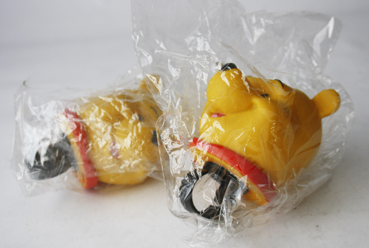 RARE VINTAGE 90'S WINNIE POOH BICYCLE AIR SQUEEZE HORN BELL KIDS CYCLE BIKE NEW