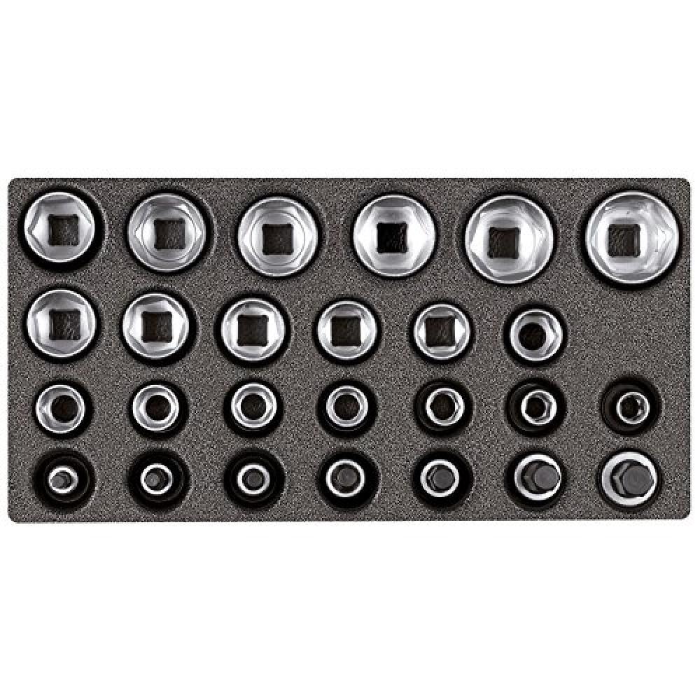 (TG. 1/2''-1,3 cm) GEDORE Set di chiavi a bussola da 1/2" in modulo in schiuma 1