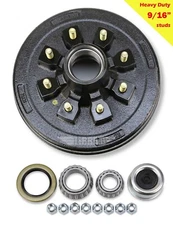 LIBRA HD 8 on 6.5" Trailer Hub Drum Kits with 9/16" Studs